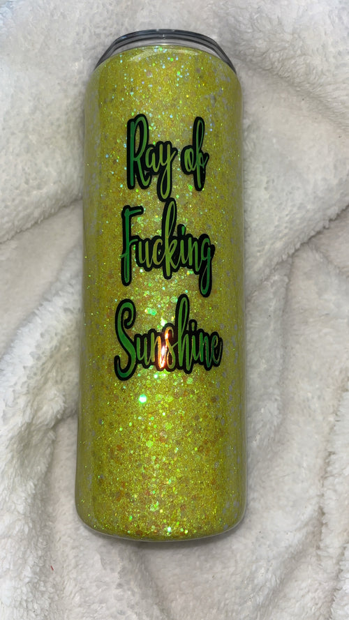 20 oz epoxy tumbler Ray of sunshine