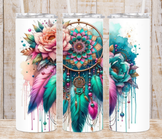 20 oz skinny tumbler dreamcatcher