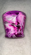 Candle holder pink swirl
